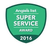 Angies list super service award for 2016